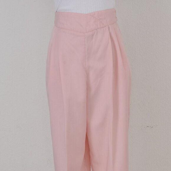 Vintage 90s Pink Pleated Trousers | 30 waist‎ - Picture 5 of 9
